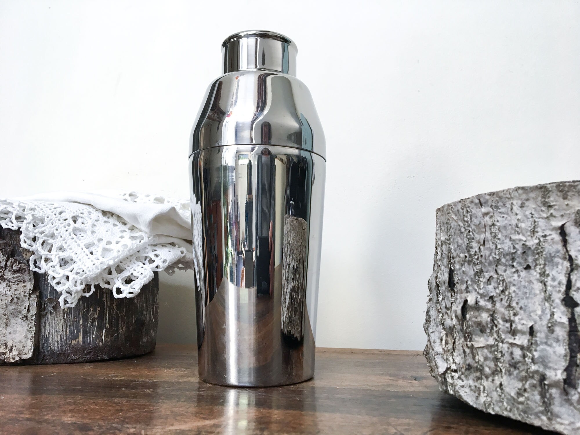 Guy Degrenne, Shaker Vintage en Acier Inoxydable, Refroidisseur à Glace Seau, Martini, Français Barw