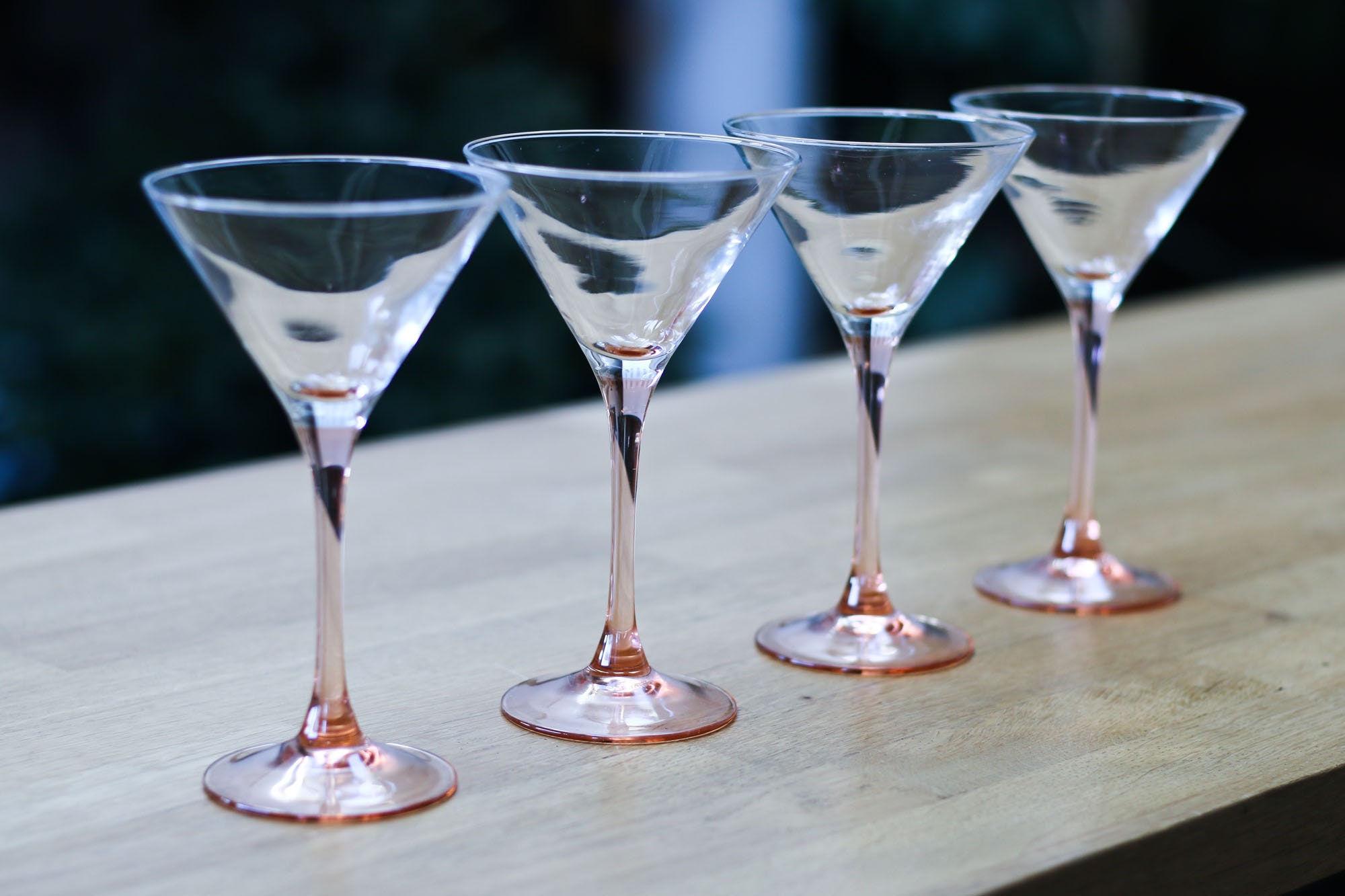Luminarc, Set de 4 Coupes Champagne Français Années 70, Cocktail, Verre à Martini, Grand Vin, Pied N