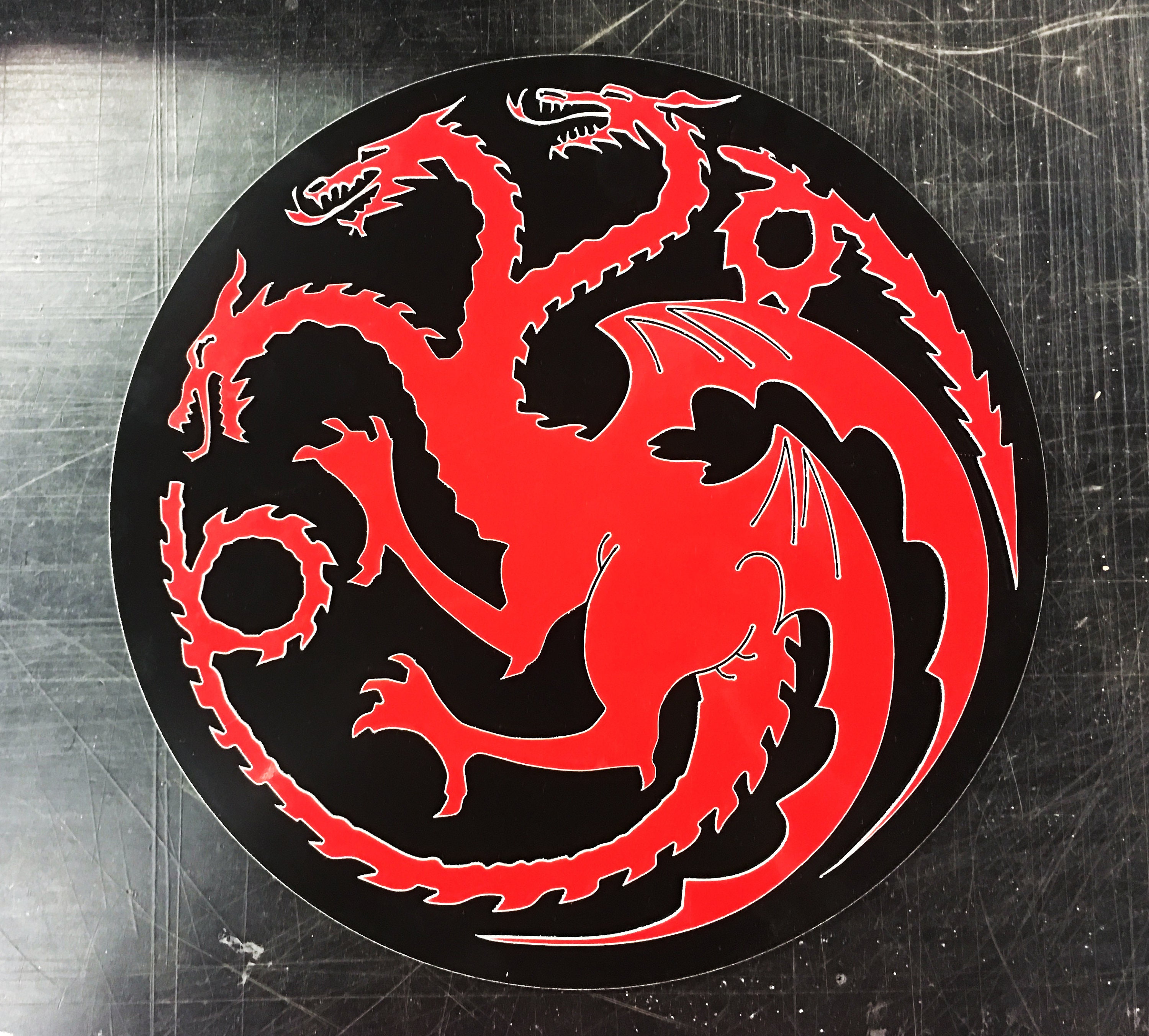 Game of Thrones House Targaryen three headed Dragon Sigil | Etsy