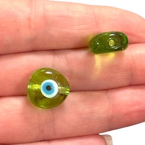 Hand Made Murano Glass Green Evil Eye Charm