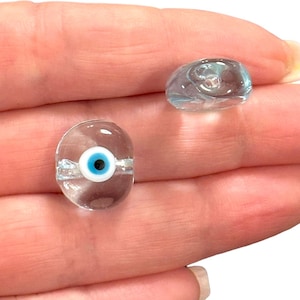 Handgemachte Murano Glas Aqua Evil Eye Charm