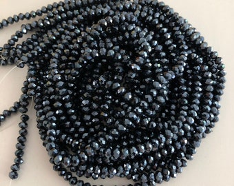 4mm Crystal rondelle beads strand 125 pcs, PBC4C8