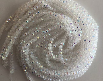 4mm Crystal rondelle beads strand 125 pcs, PBC4C5