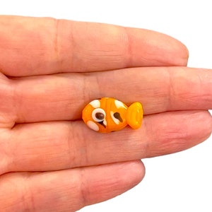 Hand Made Murano Glass Orange Fish Charm