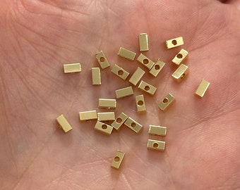 24Kt Gold Plated 4x2mm Spacers, 25 pcs in a pack