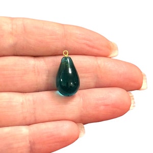 Hand Made Murano Glass Drop Charm With 24Kt Gold Plated Pin