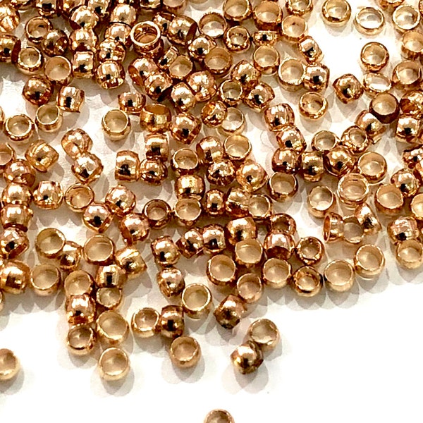 Crimp Beads, Gold Crimp Beads 5gr Packung