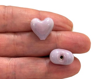 Hand Made Murano Glass Pink Heart Charm