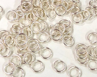 6mm Silver Plated Jump Rings, 6mm Silver Jump Rings