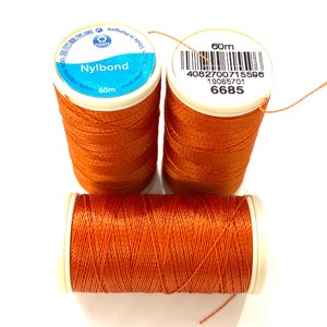 Coats, Nylbond extra strong beading thread | 60mt | auburn 6685