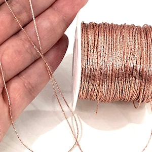 16,5 piedi, 5 metri alla rinfusa placcato oro rosa ottone Cobra catena 0,6mm, 0,6mm catena serpente,