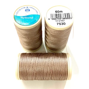 Coats, Nylbond extra strong beading thread | 60mt | taupe 7530