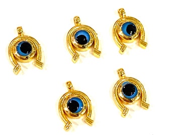 25 Pcs Tibetan Silver Lucky Dainty Horse Shoe Charms 12mm Jewellery Beading F60