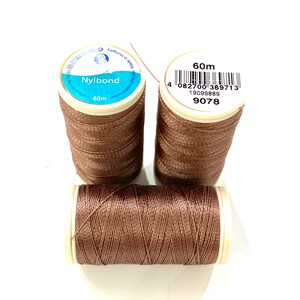 Coats, Nylbond extra strong beading thread | 60mt | chocolate 9078