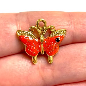 24Kt Gold Plated Enamelled Butterfly Charm