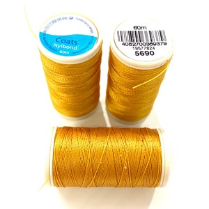 Coats, Nylbond extra strong beading thread | 60mt | gold 5690
