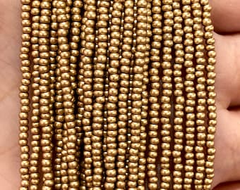 100g 11//0 Brown beads Silver Lined Preciosa Czech Seed Beads 2mm Bulk buy