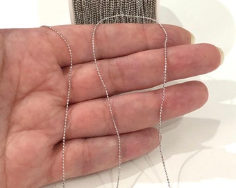 10ft of Silver Plated 2.4mm Smooth Ball Chain