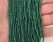 Preciosa Seed Beads 11 0 Rocailles-Round Hole, 56120 Transparent Green Sfinx, PRCS11 0-68