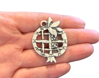 Antique Silver Plated Pomegranate Pendant