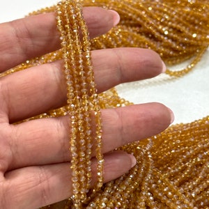 Perline rondelle di cristallo da 2 mm, filo da 170 pezzi, PBC2C89