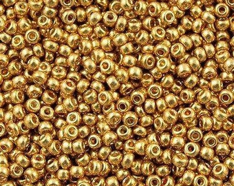 Miyuki Seed Beads 11/0  Duracoat Galvanized Gold, 4202-NEW!!!