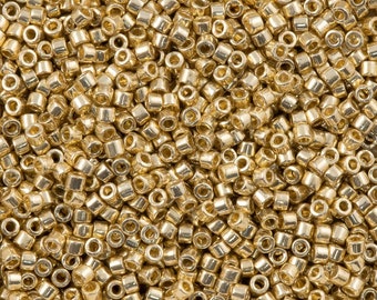 Miyuki Delica 11/0 DB2501- Duracoat Galvanized Pale Gold, Miyuki Delica Beads,5 Gr Pack