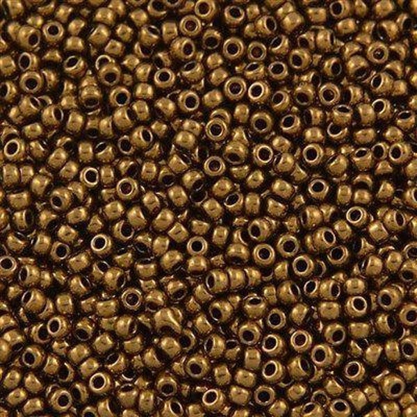 Miyuki Seed Beads 8/0 Metallic Light Bronze 0457L