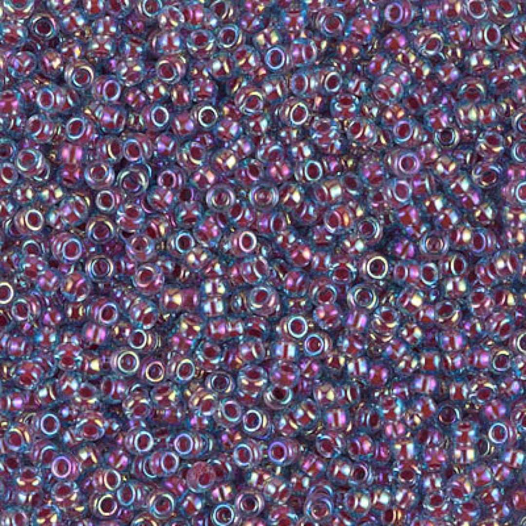 Miyuki Seed Beads 11/0 Hot Pink Lined Aqua AB ,0340-NEW!!! - Etsy