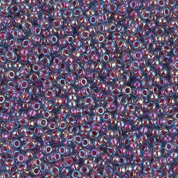 Miyuki Seed Beads 11/0 Hot Pink Lined Aqua AB ,0340-NEW!!! - Etsy