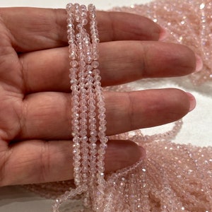 Filo di perline rondelle di cristallo da 2 mm 170 pezzi, PBC2C90