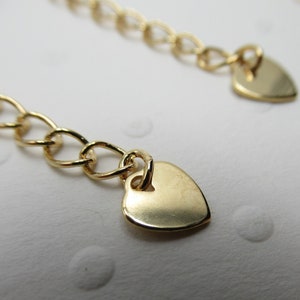 Gold Plated 2 Inch Chain Extender With Heart Charm