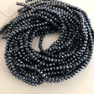 3mm Crystal rondelle beads strand 125 pcs, PBC3C20