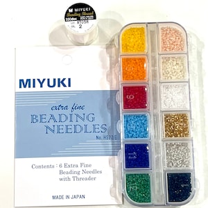 Miyuki Delica Starter Kit 12 Colori 36 gr, Contenitore per perline Miyuki in Plastica Contenitore Contenitore 12 Scomparti