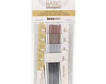 Silk Thread, 100% Silk Bead Cord With Needle,5X2 Meter Multi Color Pack -CHSMX04