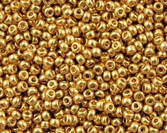 Miyuki Seed Beads 8/0  Duracoat Galvanized Gold, 4202-NEW!!!