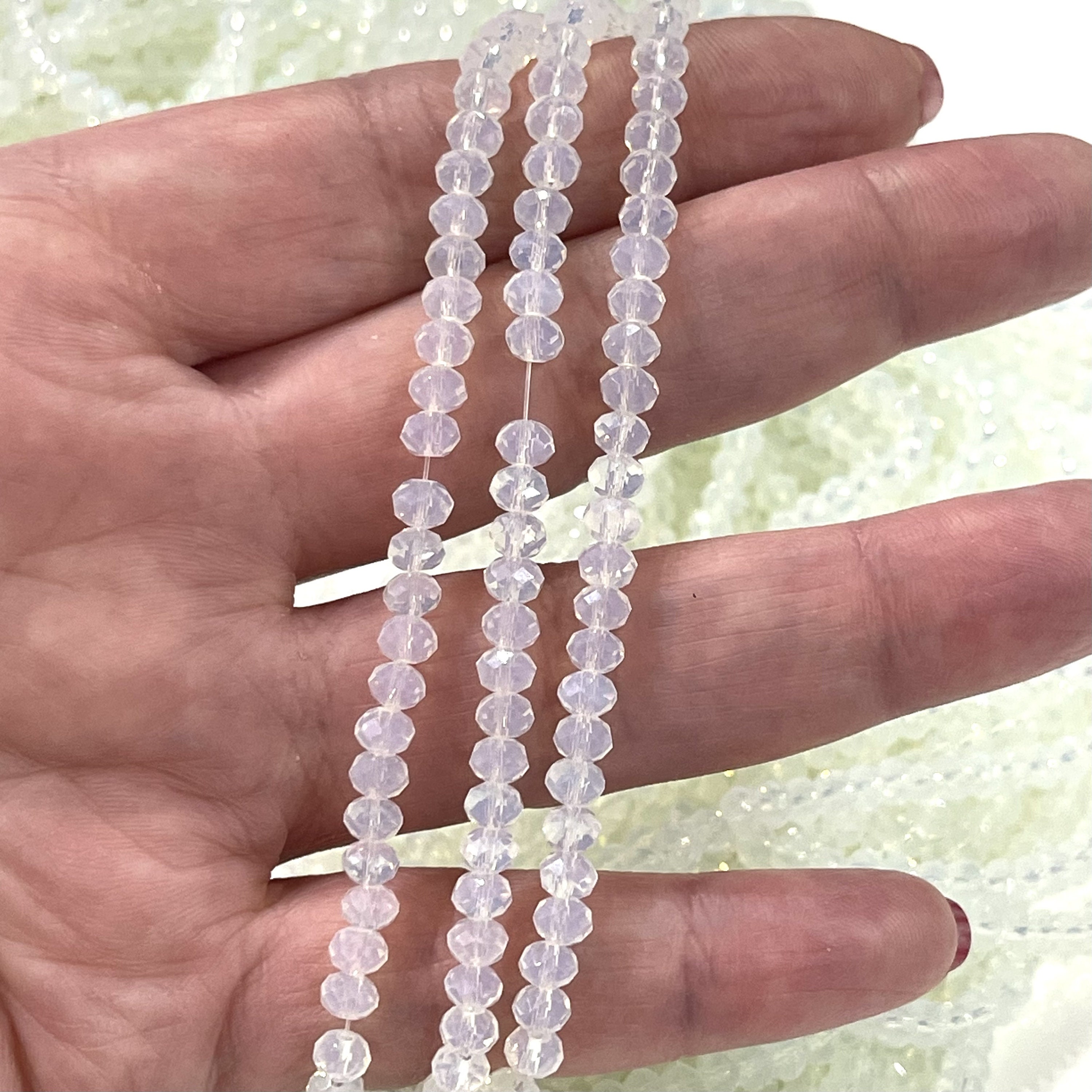 4mm Crystal rondelle beads strand 125 pcs, PBC4C37