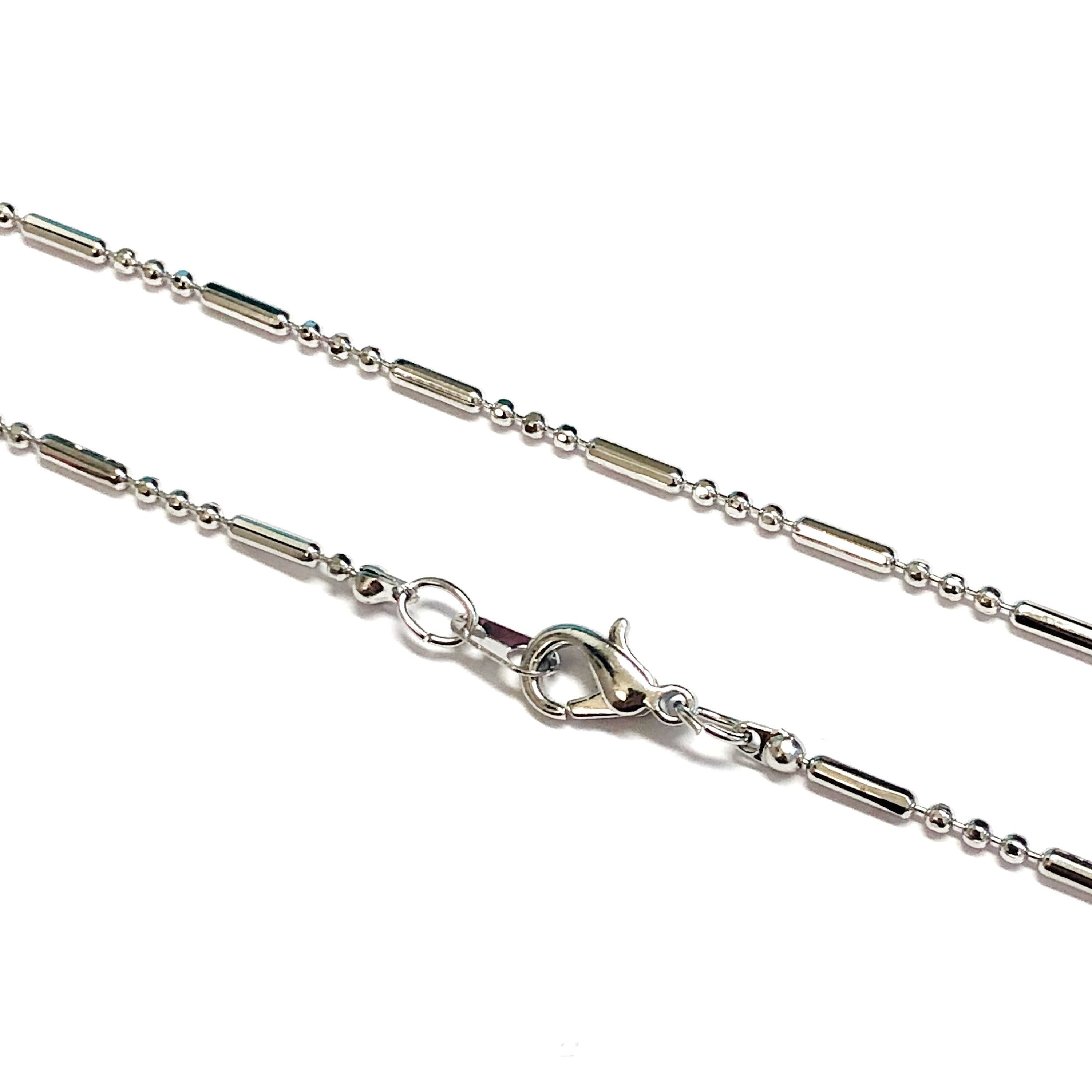 Rhodium Plated Necklace Chain Rhodium 