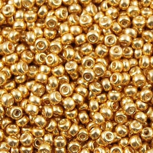 Miyuki Seed Beads 8/0  Galvanized Gold, 1052