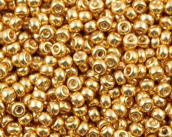 Miyuki Seed Beads 8/0  Galvanized Gold, 1052