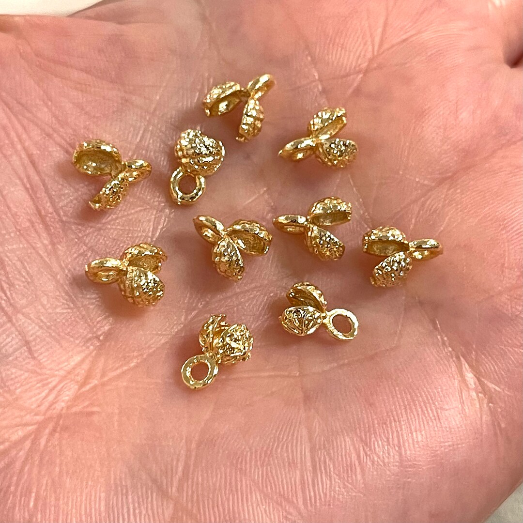 24kt Gold Plated Brass Cord Ends Gold Knot Cover Gold Cord Etsy