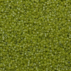 Miyuki Delica Beads, Miyuki Delica 11/0 DB0262 Opaque Chartreuse Luster,Miyuki Beads, Seed Beads, Beads, embroidery beads, glass beads,