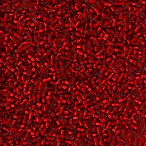 Miyuki Delica 11/0 DB0602 - Silver Lined Red Dyed, Miyuki Delica Beads,5 Gr Pack
