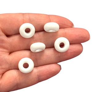 Lot de 5 perles rondes en verre de Murano faites main avec trous de 5 mm pour la fabrication de bijoux et accessoires créatifs