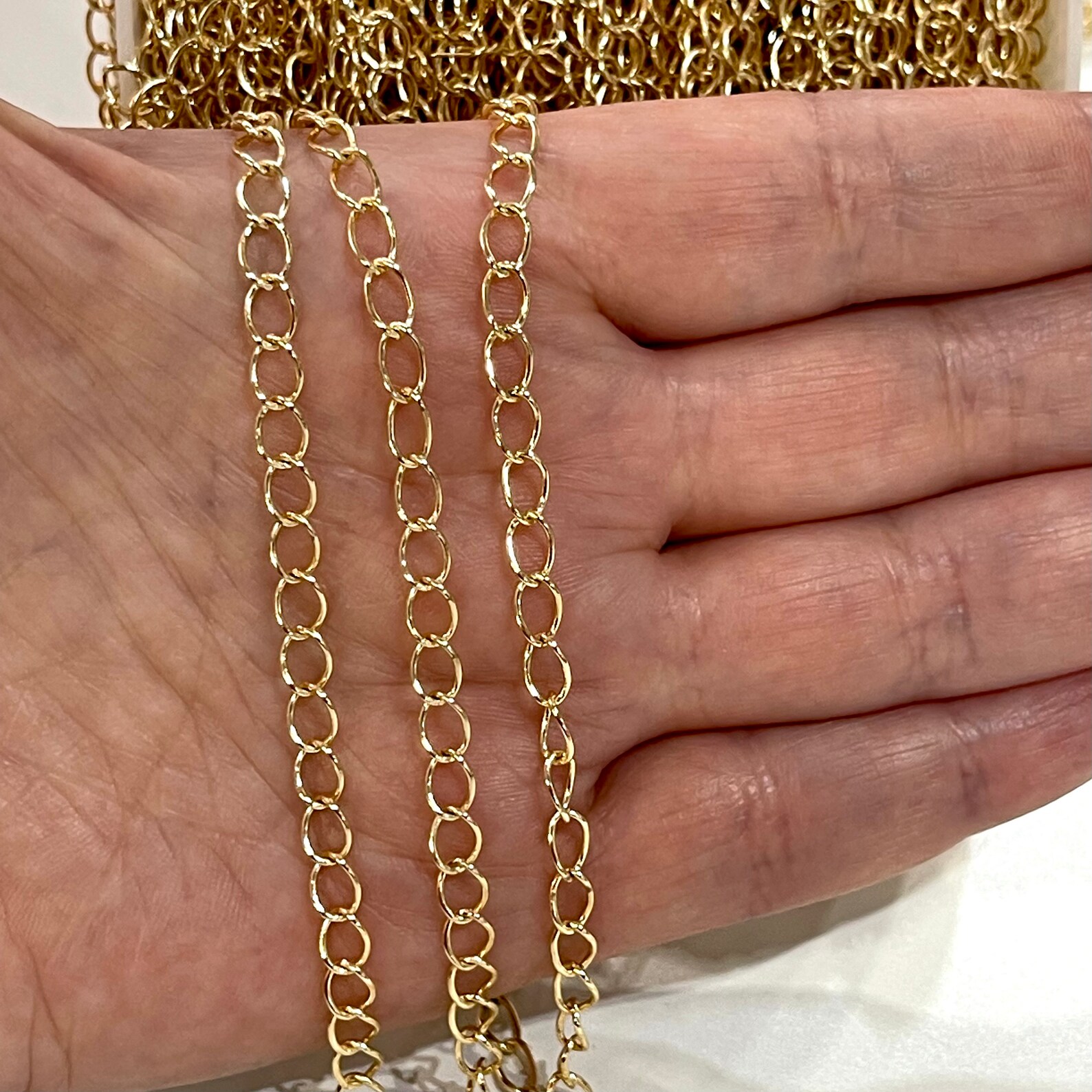 24Kt Gold Plated Extender Chain 6x3.5mm Gold Plated Extender Etsy