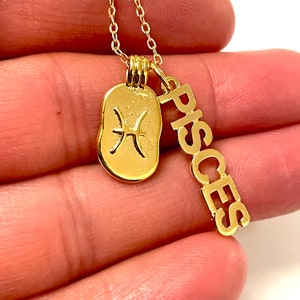 24Kt Gold Plated Brass Zodiac Horoscope Sign, Constellation Medallion Pendant,  Celestial Astrology Charm for Necklace Jewelry Making