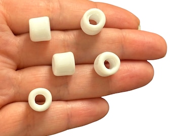 Murano Glass Cylinder Beads 5 pcs Handmade Lampwork Beads for Jewelry Making & Craft Supplies