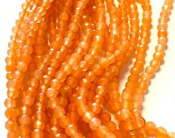candy jade beads 6*5mm orange jade faceted beads gemstone quartz beads orange beads quartz beads sold as 1 strand
