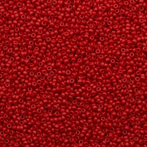 Miyuki Seed Beads 15/0, 0408 - Opaque Dark Red, 10 Gr