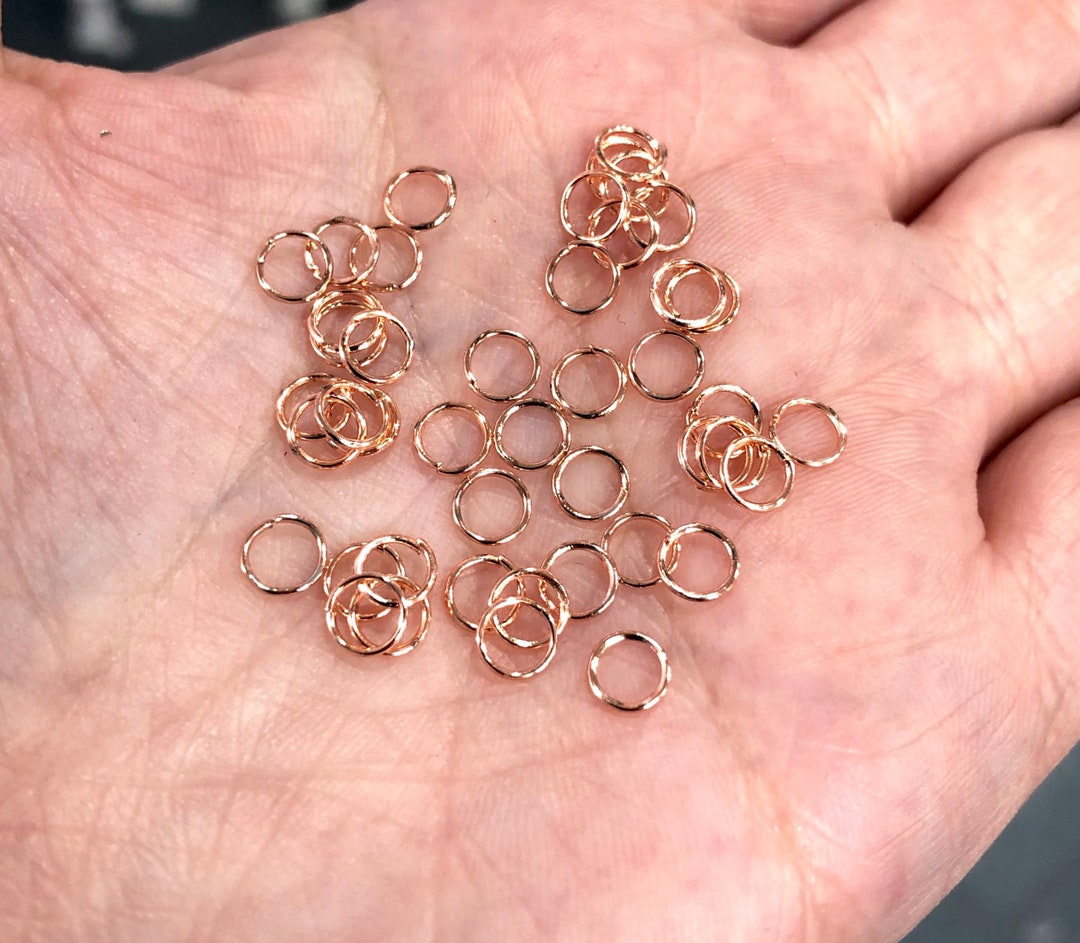5mm Rose Gold Jump Rings, Open Jump Rings, Rose Gold Findings, Etsy
